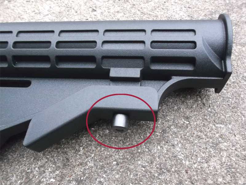 Rifle Sliding Buttstock with Length Adjustment Selector Lever